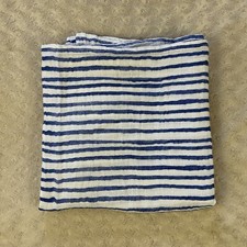 Aden  Anais Blue White Stripes Baby Swaddle Blanket Muslin Cotton seafaring