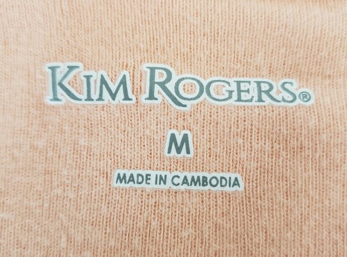 Camisa para mujer Kim Rogers rosa manga larga a rayas cuello redondo nueva sin etiquetas - Imagen 6 de 8