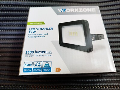 LED Strahler WORKZONE 15W 1500 Lumen 6500 Kelvin SMD für Innen und Außen·schwarz