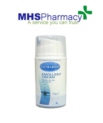 Cetraben Emollient Creme – 50 G, Für Trockene Und Entzündete Haut, Mit 10,5% Flüssigem Paraffin