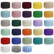 YCC Linens - 108 Inch Round Polyester Tablecloths for weddings and parties