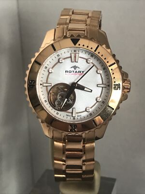 Rotary Damen Armbanduhr Aquaspeed Swiss Made Rosévergoldet ALB90073/A/41