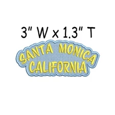 Santa Monica California Patch Iron-on Embroidered Applique Travel Souvenir