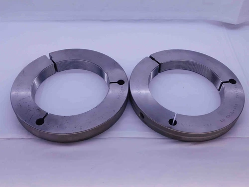 5 1/2 12 UNJ 3A THREAD RING GAGES 5.5 .50 .500 GO NO GO P.D.'S = 5.4459 & 5.4409