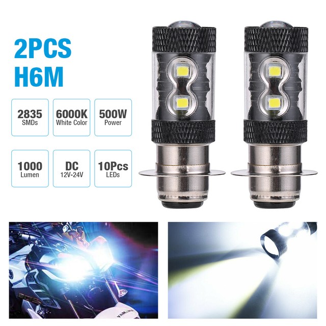 2X 92SMD 6000K LED Headlight Bulb H6M Fit For Yamaha Raptor 700 700R 20062018 eBay