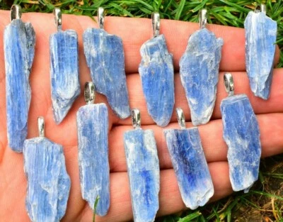 Blue Kyanite Pendant, Pendant Only 3-5 cm Crystal Jewellery UK Quick Postage✔ - Image 1 of 4