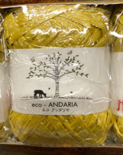 Lot of 5 Hamanaka Eco-Andaria Craft Raffia Yarn 40g/80m Each 19