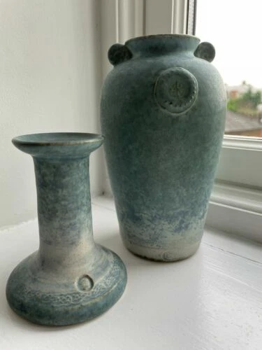 Clay Green Candle Holders