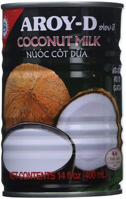 Aroy D Coconut Milk 14 Oz Can Pack of 6 Dairy Free Milk Substitute