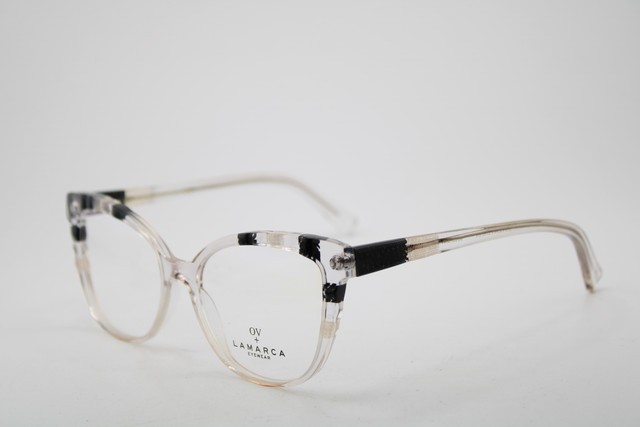 NEW OTTICA VENETA LAMARCA SCULTURA 37 05 CLEAR BLACK AUTHENTIC EYEGLASSES 53-17