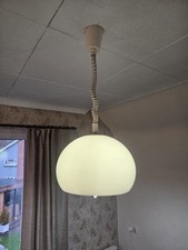 1970s Prova Rise And Fall Light In Opaque White Plastic
