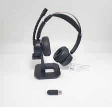 Wireless Bluetooth Headset Noise Cancelling Mic USB Dongle PC Laptop