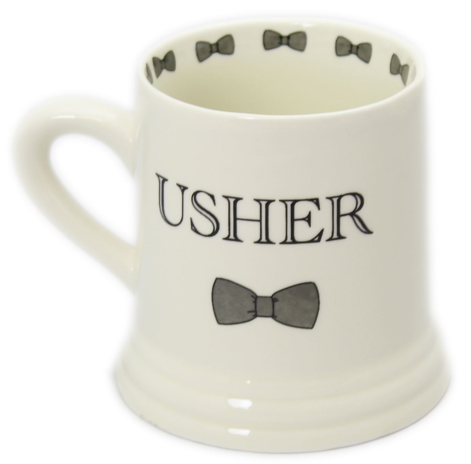 Boxed Ceramic Bow Tie Wedding Favour Gift Mug ~ Usher - Image 2