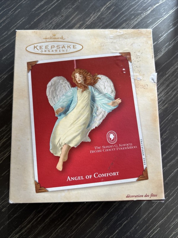 2002 Hallmark Keepsake Ornament Angel Of Comfort Susan G Komen Breast Cancer NOS