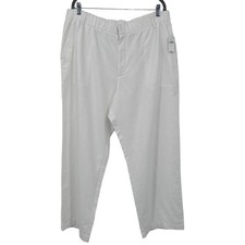 Gap 100 Linen Straight Leg Pants White Size XL NWT