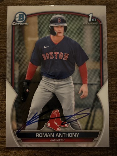 Roman Anthony #CPA-RA 2023 Bowman Chrome Prospect Autographs card