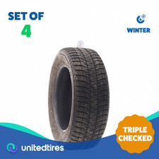 Set Of 4 Used 21560r16 Bridgestone Blizzak Ws90 Studless 95h - 7.5-832 Set Of 4 Used 21560r16 Bridgestone Blizzak Ws90 Studless 95h - 7.5-832