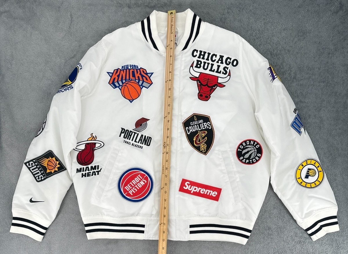 Supreme x Nike Lab Jacket Mens Large White NBA Teams Warm-Up Y2K