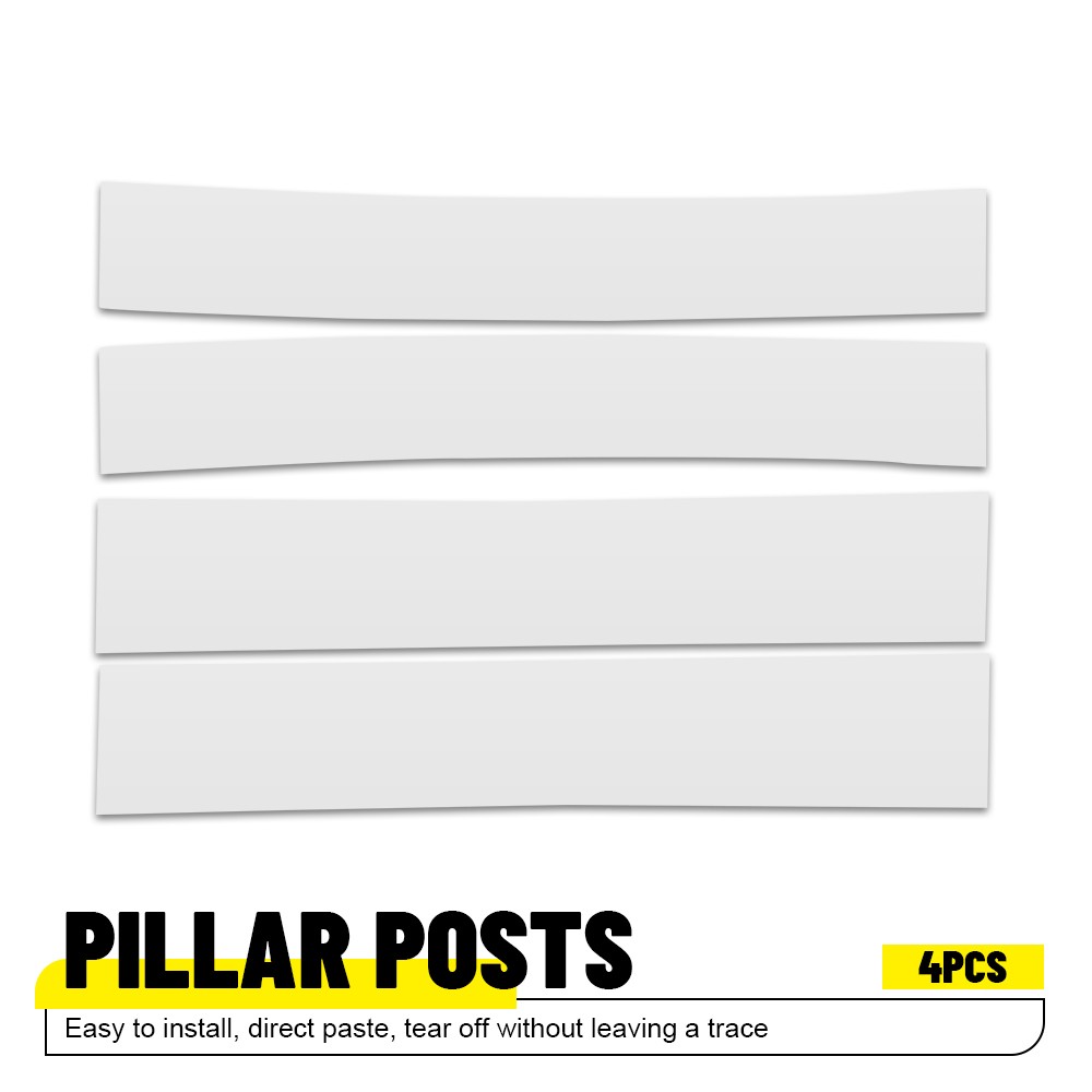 Fit Cadillac Escalade 2007-2014 Pillar Post Door Window Covers 4PCS Chrome Trims