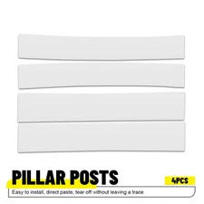 Fit Cadillac Escalade 2007-2014 Pillar Post Door Window Covers 4PCS Chrome Trims