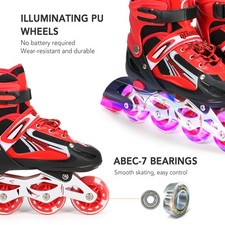 Adjustable Illuminating Inline Skates With Light Up Wheels For Kids And Adu ZDSK
