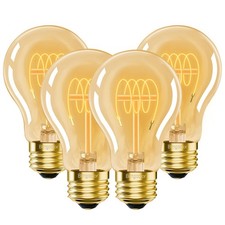 A19 Vintage LED Edison Light Bulbs 40 Watt, E26 LED Warm Light Bulbs 2200K