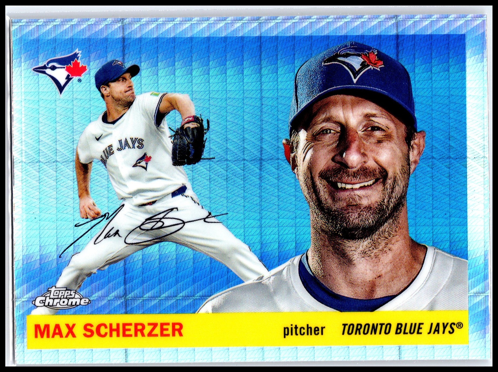 2025 Topps Chrome Platinum #109 Max Scherzer Prism Refractors Toronto Blue Jays