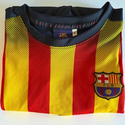 FC Barcelona FCB Soccer Jersey Shirt Small Red Yellow Navy Official Licensed