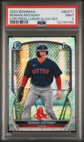 2023 Bowman Chrome Prospects Roman Anthony Lunar Glow Refractor PSA 9 MINT