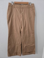 Gap Women's Stretch Wide-Leg Khaki Chino Dress Pants Size 10
