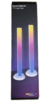 RGB Gaming Light Bars w/ Music Sync & App Control   60LM LED. White.