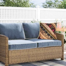 24" HEAVILY BEADED MOTI PEARL SARI ANTIQUE ART DÉCOR THROW CUSHION PILLOW COVER