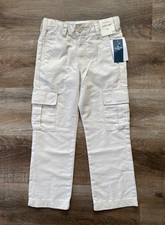 ABERCROMBIE KIDS NEW Beige Loose Fit Cargo Pants Boy's Size 5/6 Regular NWT