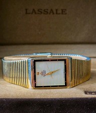 RARE 1987 Seiko Galaxy Tank – Pinstripe Dial & Gold Plated – Lassale Box (READ)