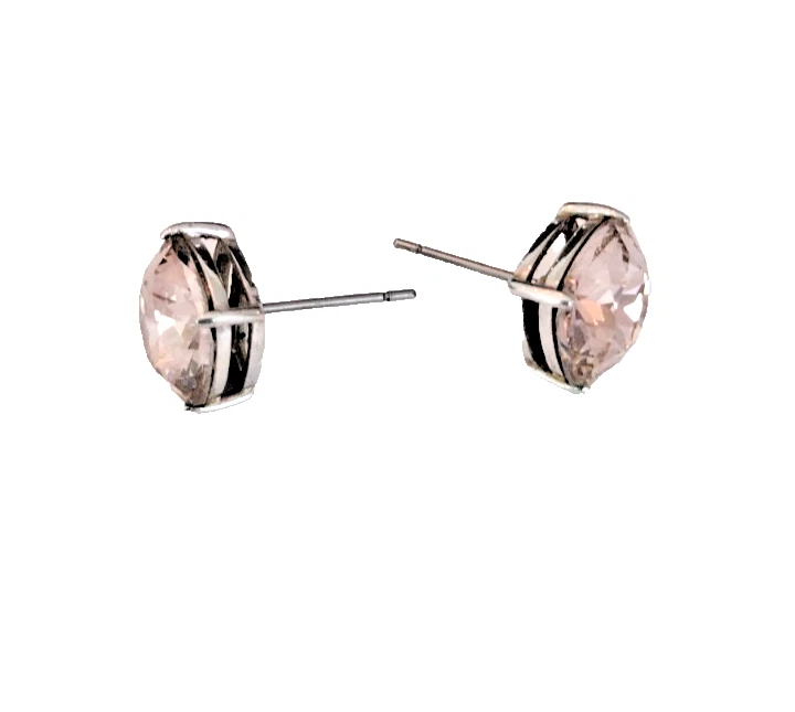 Pendientes ORIGAMI OWL Firmados SWAROVSKI 10mm Cristal Rosa Tono Plata Corte Cojín Foto 4 de 4