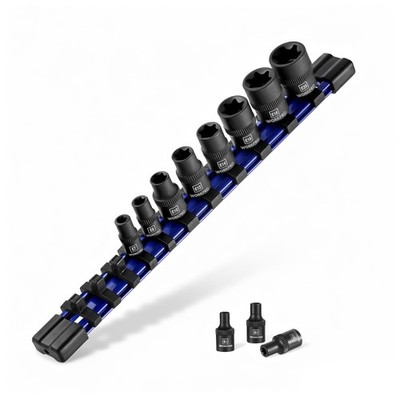 11PCS ETorx Socket Set, 1/4'' 3/8'' Drive Star Socket Set, CRV Steel External T...
