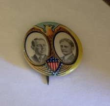 1916 WOODROW WILSON MARSHALL President Jugate 7/8” Pinback Button Unlisted