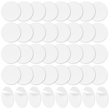 Qulkws 40 Pcs Double Sided Sticky Adhesive Pads 25mm diameter, White