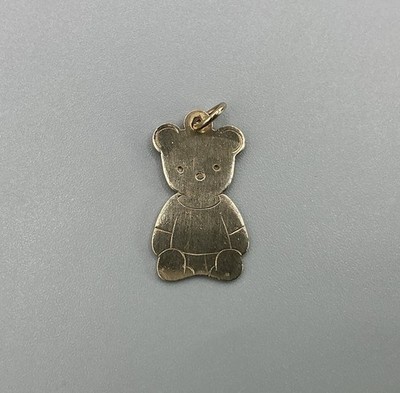 Teddybär Anhänger/Charm 9 kt Gold - 375 komplett gepunzt
