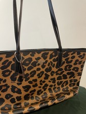 Coach City Tote with Leopard Print. Excellent Condition  