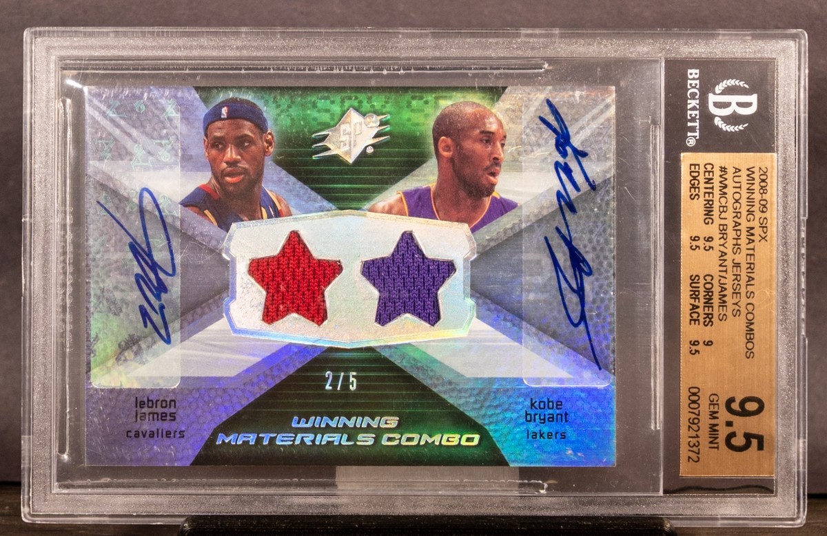 LeBron James Kobe Bryant 2008-09 SPx Winning Materials GU PATCH
