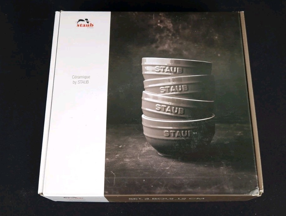 STAUB Set de 4 Bols Céramique 400ml 12 cm Blanc Ivoire