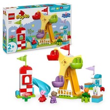 LEGO DUPLO Peppa Wutz Jahrmarkt, Montessori Spielzeug für Kinder 10453