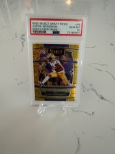2022 Panini Select Justin Jefferson PSA 10 Gold Lazer Prizm