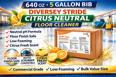 Diversey Stride Citrus Neutral Floor Cleaner 5 Gallon BIB 640oz 903906
