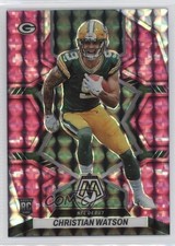 2022 Panini Mosaic NFL Debut Pink Camo Mosaic Prizm Christian Watson #281 09x3