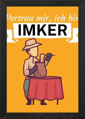 Vertrau mir ich bin Imker Framed Wall Art Poster Canvas Print Picture