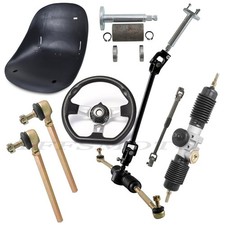 Go Kart ATV 110cc Front Steering Wheel Gear Shaft Rack Pinion Tie Rod End kit