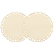 6 Inch Crochet Basket Base, 2 Pcs Basket Bottoms Round Wood Base for Crochet