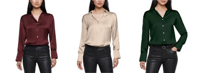 Express Women's Satin Button Down Shirt